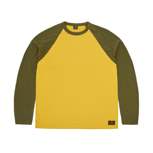 STENCIL RAGLAN LS [GOLD/OLIVE]