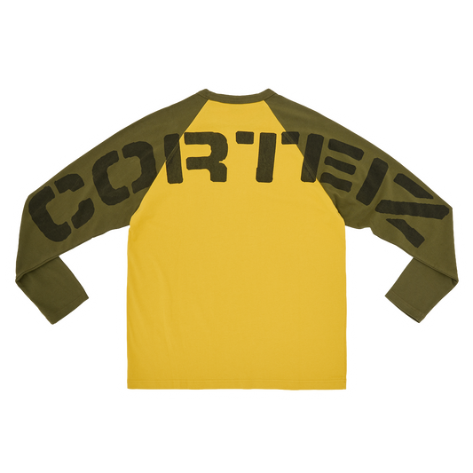 STENCIL RAGLAN LS [GOLD/OLIVE]