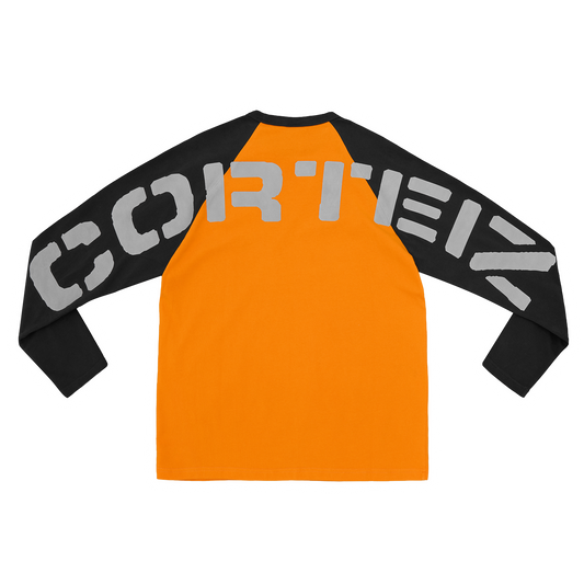 STENCIL RAGLAN LS [ORANGE/BLACK]