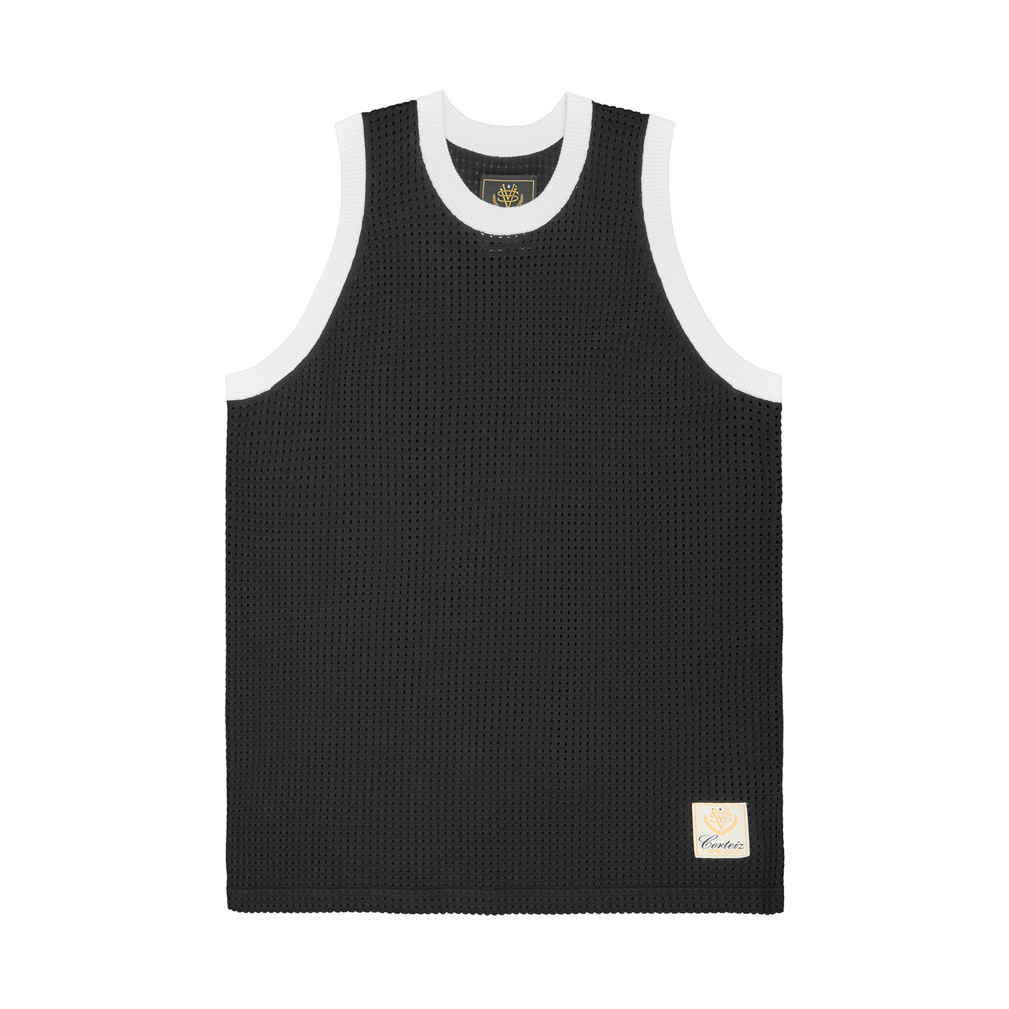 VICE MESH KNIT VEST [BLACK]
